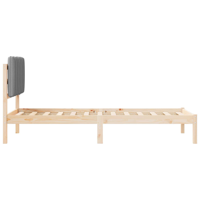 Cadru de pat cu tăblie tapițată Gri deschis 75 x 190 cm - WALTI WALTI