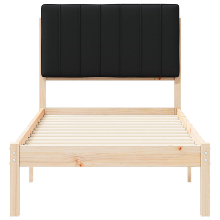 Cadru de pat cu tăblie tapițată Negru 75 x 190 cm - WALTI WALTI