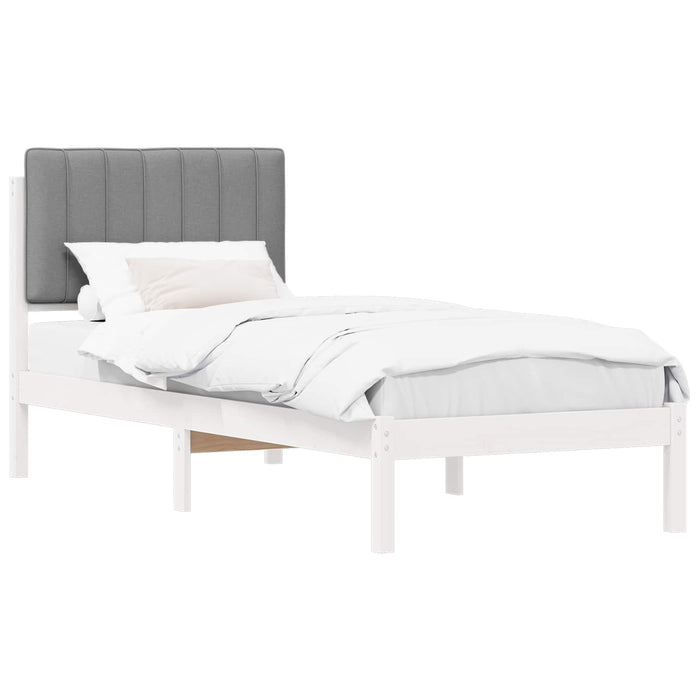 Cadru de pat cu tăblie tapițată Gri deschis 75 x 190 cm - WALTI WALTI