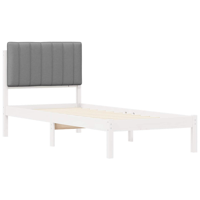 Cadru de pat cu tăblie tapițată Gri deschis 75 x 190 cm - WALTI WALTI