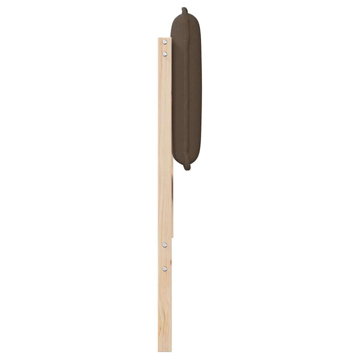 Tăblie tapițată Gri natural și deschis 140 cm Lemn de pin masiv - WALTI WALTI