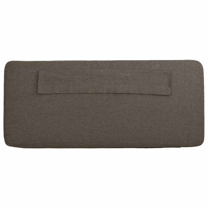 Tăblie tapițată Maro și taupe 200 cm Lemn de pin masiv - WALTI WALTI