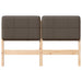 Tăblie tapițată Maro și taupe 160 cm Lemn de pin masiv - WALTI WALTI