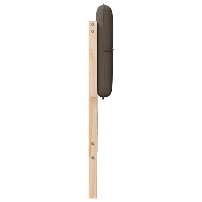Tăblie tapițată Maro și taupe 160 cm Lemn de pin masiv - WALTI WALTI