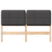 Tăblie tapițată Maro și gri închis 135 cm Lemn de pin masiv - WALTI WALTI