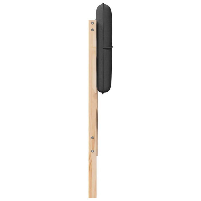 Tăblie tapițată Maro și gri închis 75 cm Lemn de pin masiv - WALTI WALTI