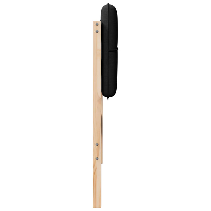 Tăblie tapițată Maro și negru 75 cm Lemn de pin masiv - WALTI WALTI