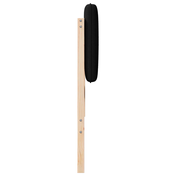 Tăblie tapițată Maro și negru 150 cm Lemn de pin masiv - WALTI WALTI
