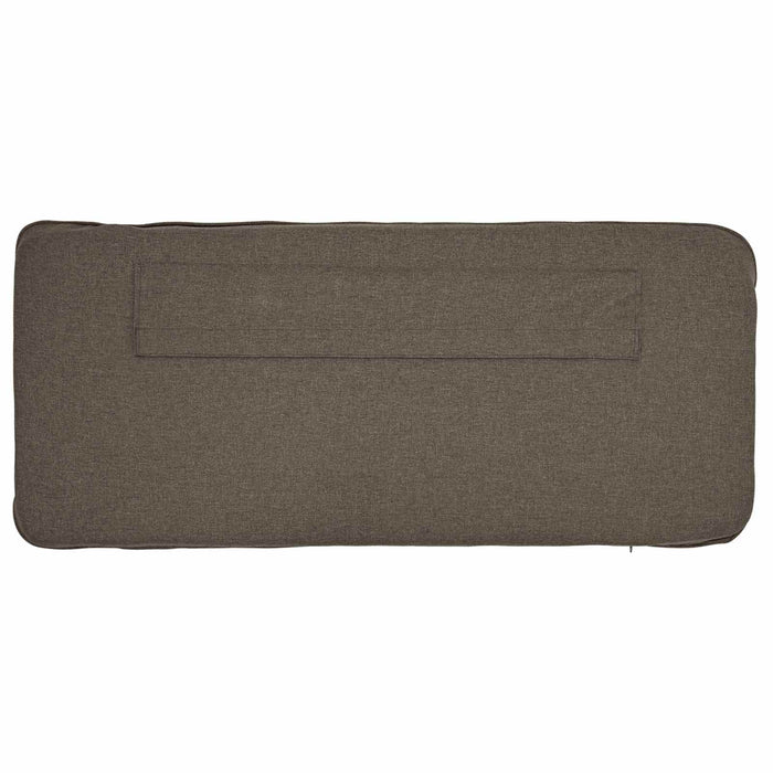 Tăblie tapițată Maro și taupe 100 cm Lemn de pin masiv - WALTI WALTI