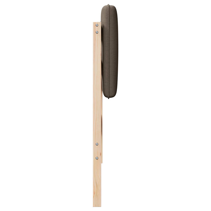 Tăblie tapițată Maro și taupe 100 cm Lemn de pin masiv - WALTI WALTI