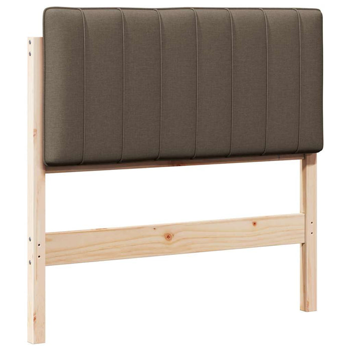 Tăblie tapițată Maro și taupe 90 cm Lemn de pin masiv - WALTI WALTI