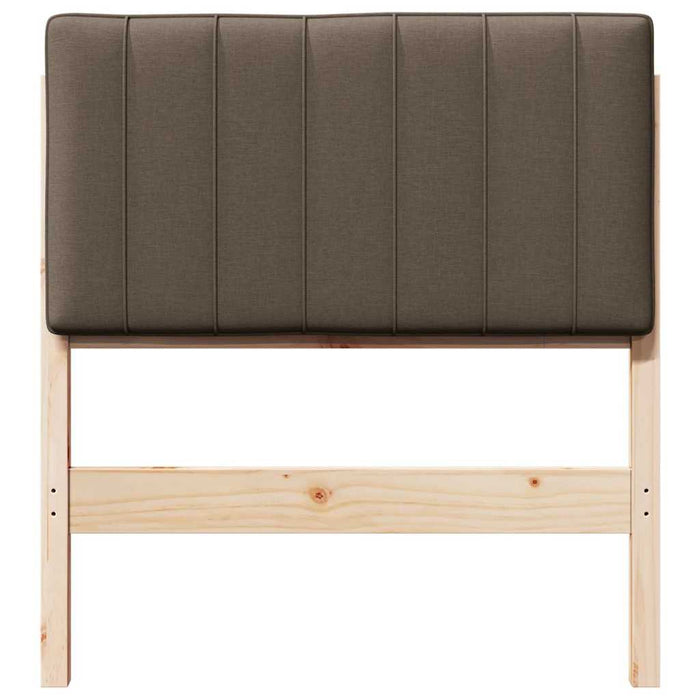 Tăblie tapițată Maro și taupe 80 cm Lemn de pin masiv - WALTI WALTI