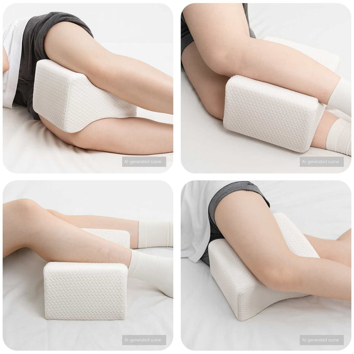 Knee Pillow Alb Spumă cu memorie și poliester 26 x 21,5 x 15 cm - WALTI WALTI
