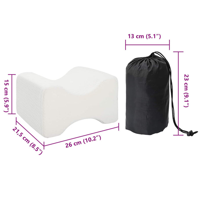 Knee Pillow Alb Spumă cu memorie și poliester 26 x 21,5 x 15 cm - WALTI WALTI