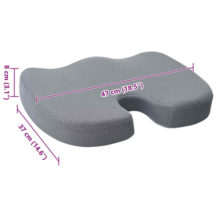 Pernă pentru șezut cu pernă Gri 47 x 37 x 8 cm Cu plasă - WALTI WALTI