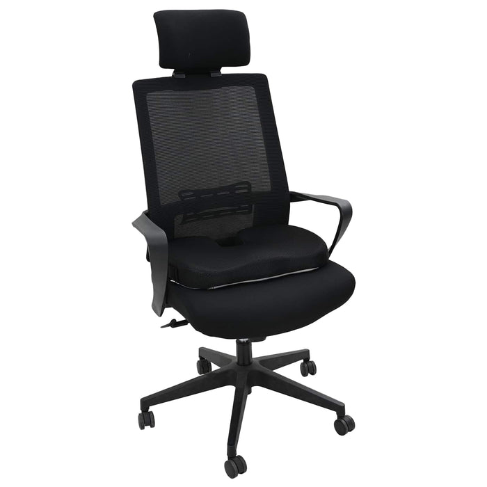 Pernă pentru șezut cu pernă Negru 47 x 36,5 x 8 cm Cu plasă - WALTI WALTI