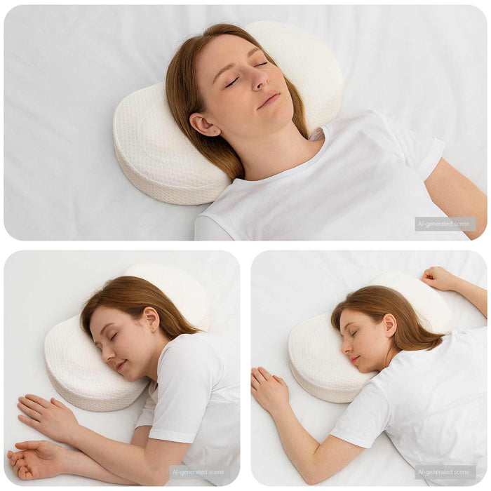 Perna pentru gât cu pernă Alb 53 x 35 x 11 cm Poliester - WALTI WALTI