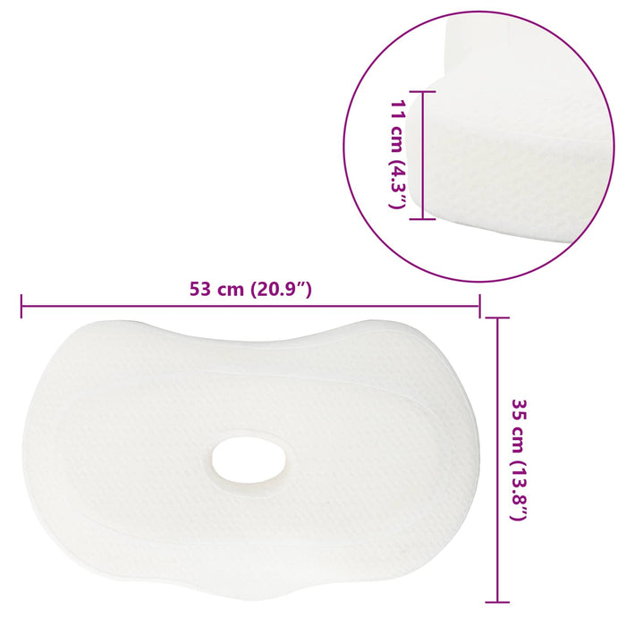 Perna pentru gât cu pernă Alb 53 x 35 x 11 cm Poliester - WALTI WALTI