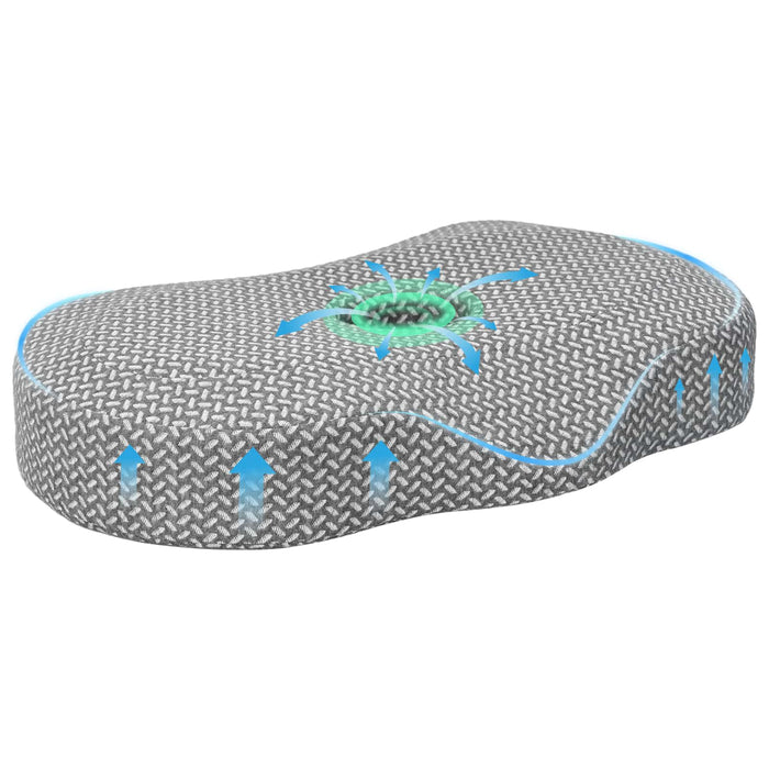 Perna pentru gât cu pernă Gri 53 x 34,5 x 10,5 cm Poliester - WALTI WALTI