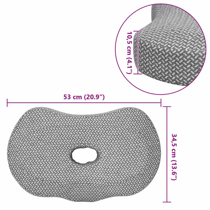 Perna pentru gât cu pernă Gri 53 x 34,5 x 10,5 cm Poliester - WALTI WALTI