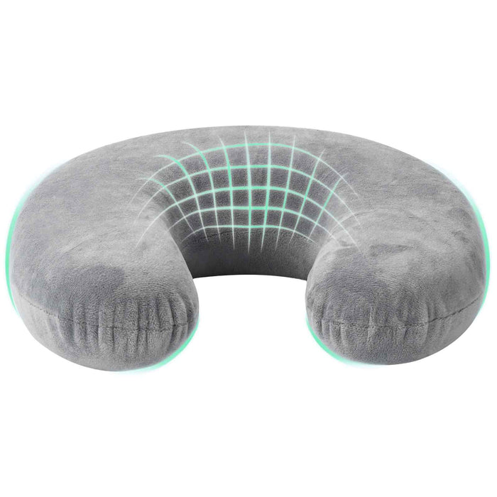 Pernă de voiaj pentru gât Gri Spumă cu Memorie 27 x 27 x 8,5 cm - WALTI WALTI