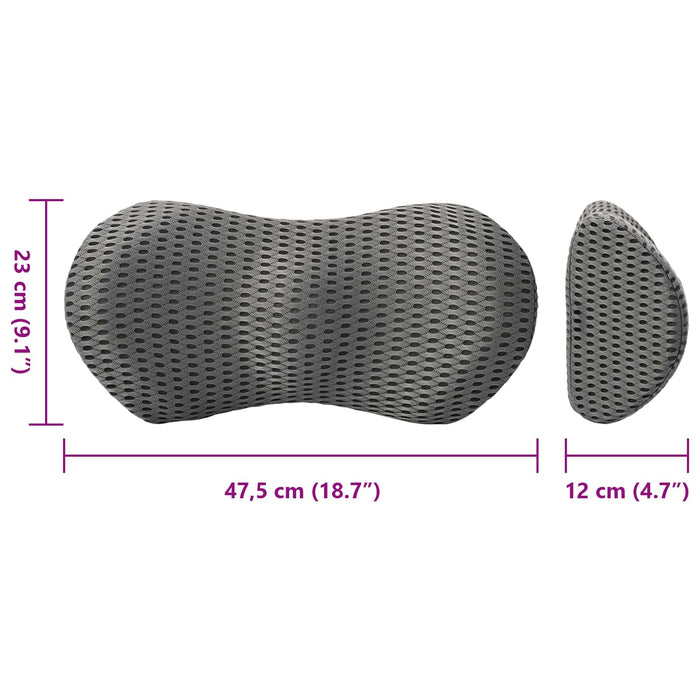 Pernă pentru spate Gri Spumă cu Memorie 47,5 x 23 x 12 cm - WALTI WALTI