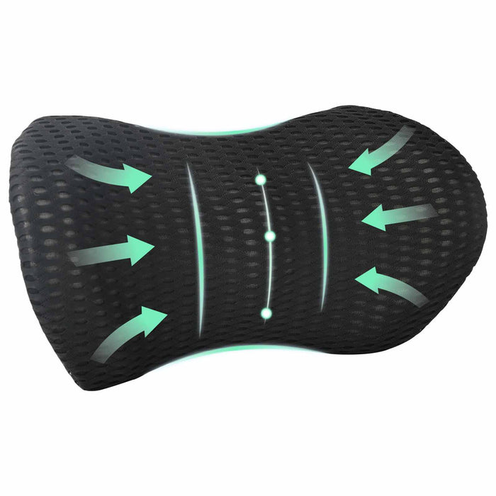 Pernă pentru spate Negru Spumă cu Memorie 46 x 24 x 11 cm - WALTI WALTI