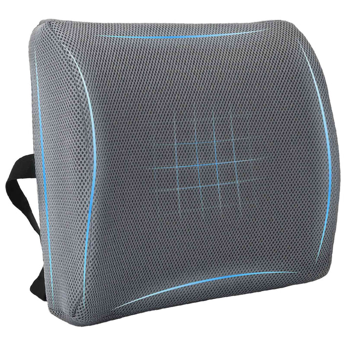 Perna pentru spate cu pernă Gri 36 x 30 x 12 cm Cu plasă - WALTI WALTI