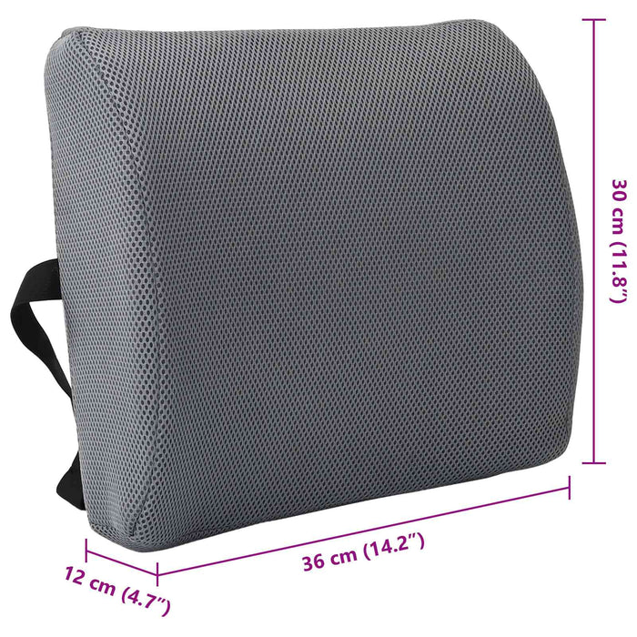 Perna pentru spate cu pernă Gri 36 x 30 x 12 cm Cu plasă - WALTI WALTI