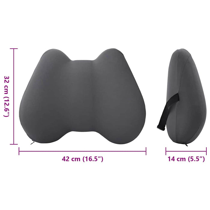 Perna pentru spate cu pernă Gri 40 x 32 x 14 cm Poliester - WALTI WALTI