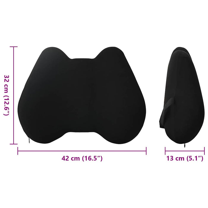 Perna pentru spate cu pernă Negru 40 x 32 x 13 cm Poliester - WALTI WALTI