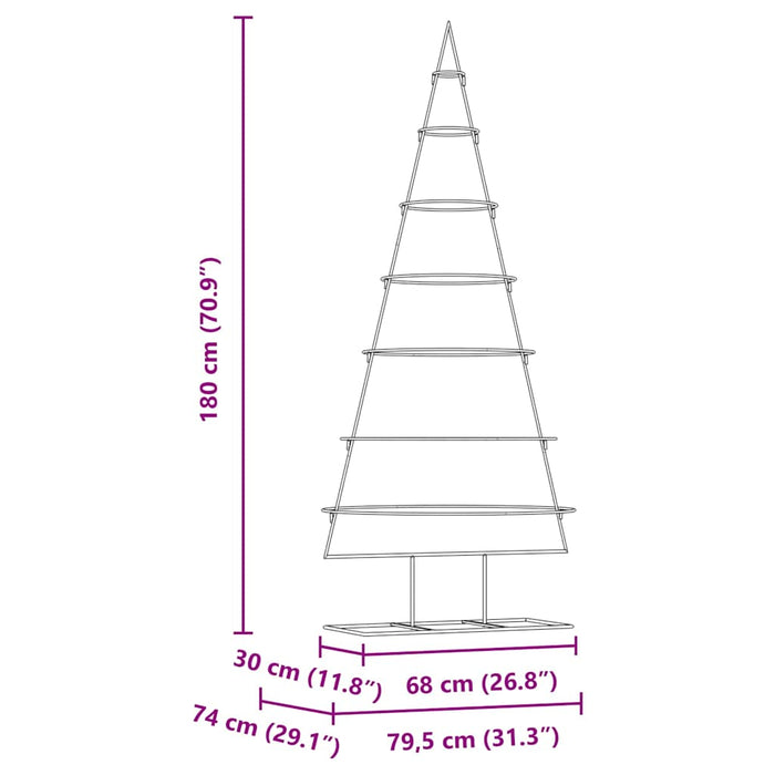 Pom de Crăciun din metal Auriu 180 cm Oțel vopsit în pulbere - WALTI WALTI