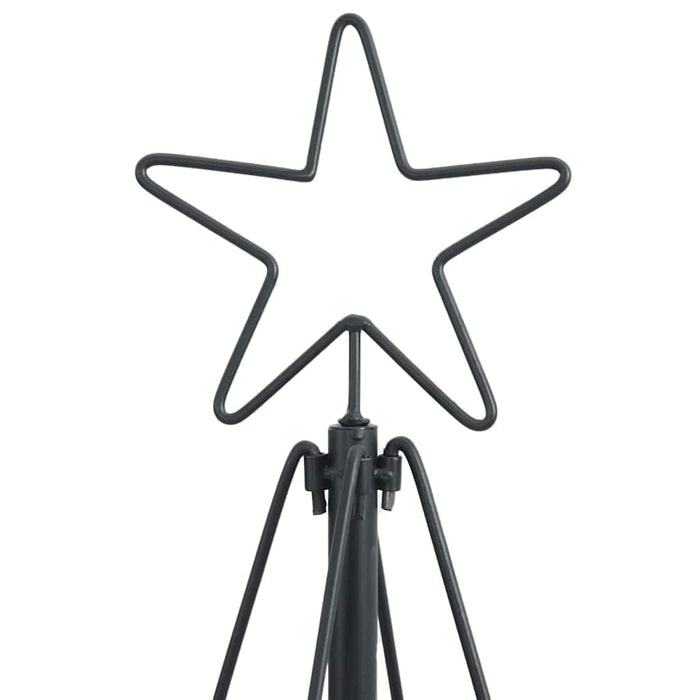 Brad de Crăciun în Formă de Con cu suport Negru 150 cm Oțel - WALTI WALTI