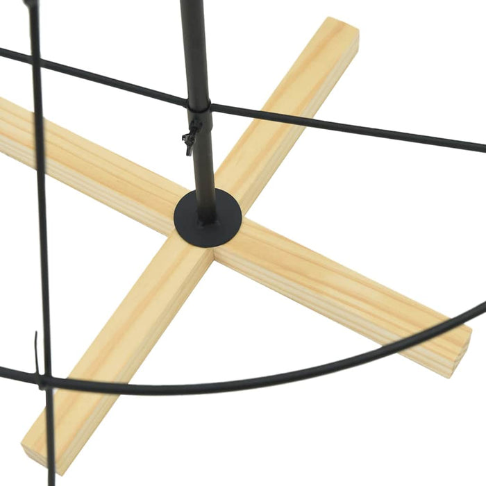 Brad de Crăciun în Formă de Con cu suport Negru 150 cm Oțel - WALTI WALTI