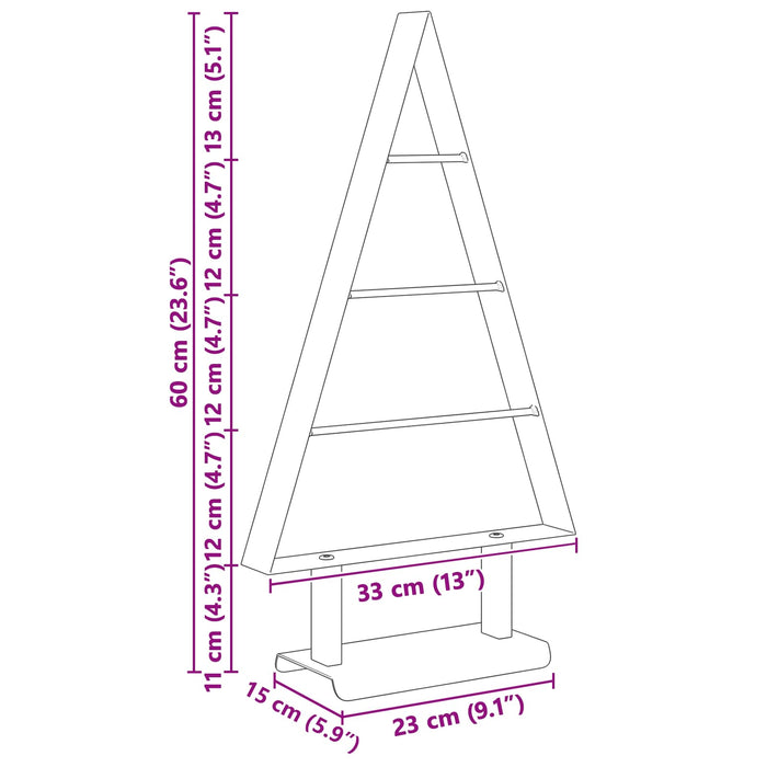 Pom de Crăciun din metal cu suport Negru 60 cm Oțel - WALTI WALTI