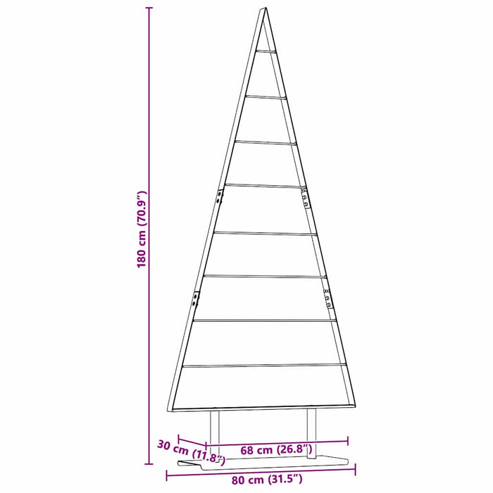 Pom de Crăciun din metal cu suport Negru 180 cm Oțel - WALTI WALTI