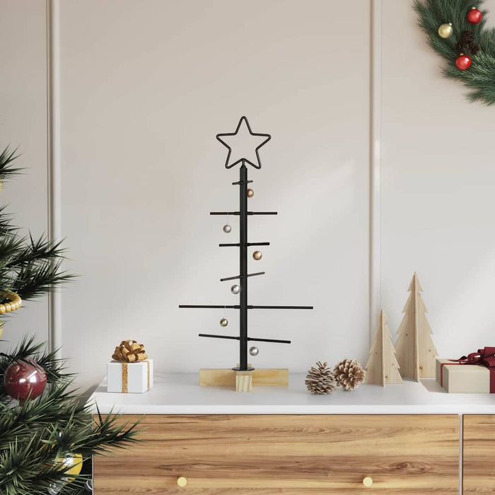 Pom de Crăciun din metal Negru 60 cm Oțel vopsit în pulbere - WALTI WALTI