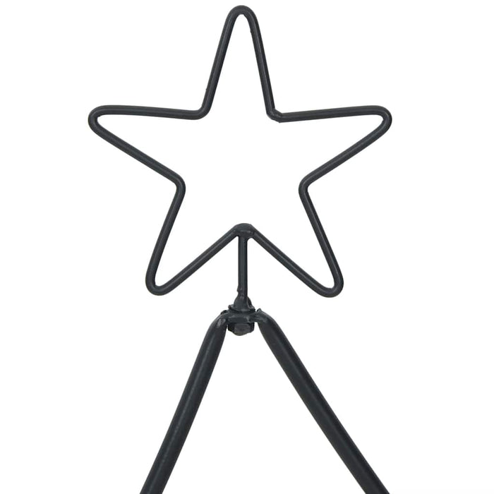 Pom de Crăciun din metal cu suport Negru 125 cm Oțel - WALTI WALTI