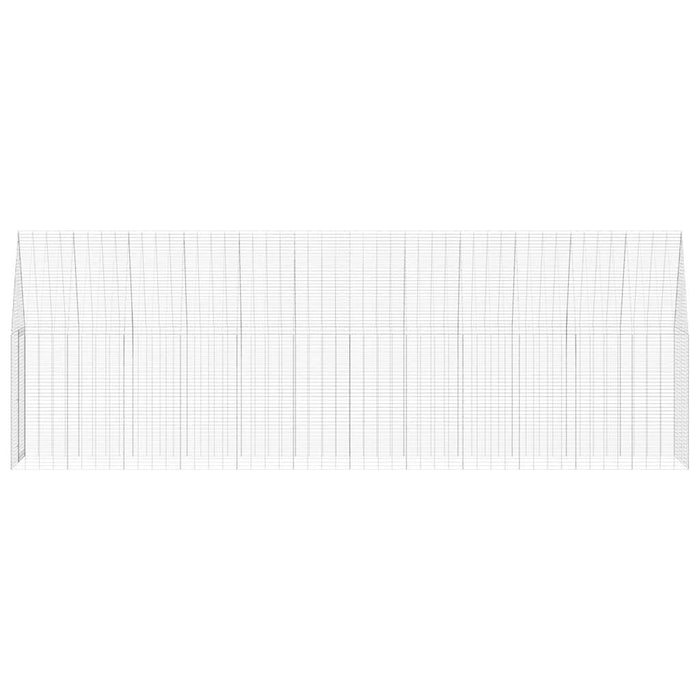 Cușcă pentru pui 2 pcs Argintiu 600 x 100 x 210 cm - WALTI WALTI