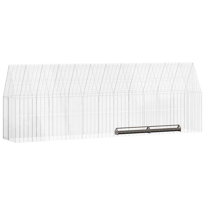 Cușcă pentru pui 2 pcs Argintiu 600 x 100 x 210 cm - WALTI WALTI