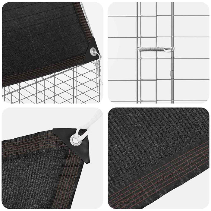 Cușcă pentru pui 2 pcs Argintiu 600 x 100 x 210 cm - WALTI WALTI