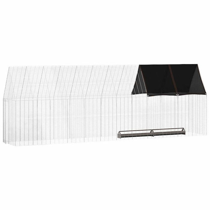 Cușcă pentru pui 2 pcs Argintiu 600 x 100 x 210 cm - WALTI WALTI