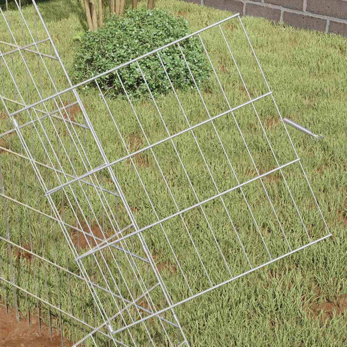 Cușcă pentru pui Argintiu 110 x 100 x 85 cm Oțel Galvanizat - WALTI WALTI
