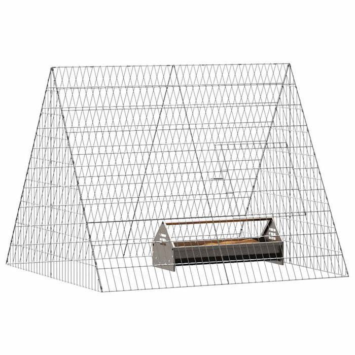 Cușcă pentru pui Argintiu 110 x 100 x 85 cm Oțel Galvanizat - WALTI WALTI