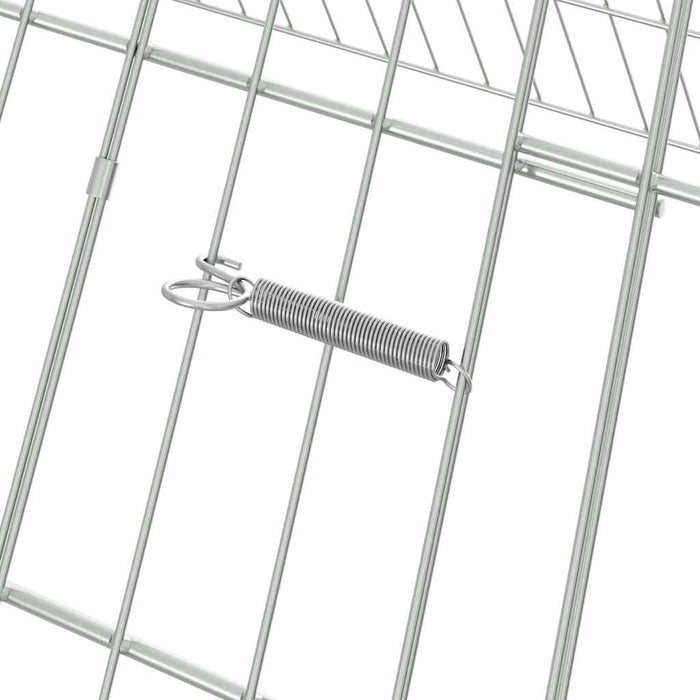 Cușcă pentru pui Argintiu 215 x 100 x 85 cm Oțel Galvanizat - WALTI WALTI