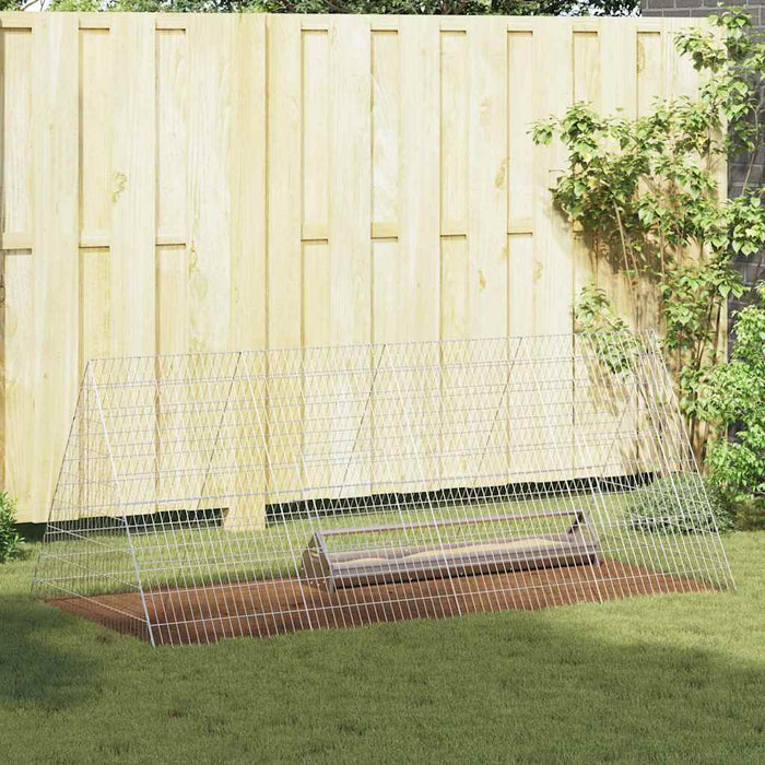 Cușcă pentru pui Argintiu 215 x 100 x 85 cm Oțel Galvanizat - WALTI WALTI