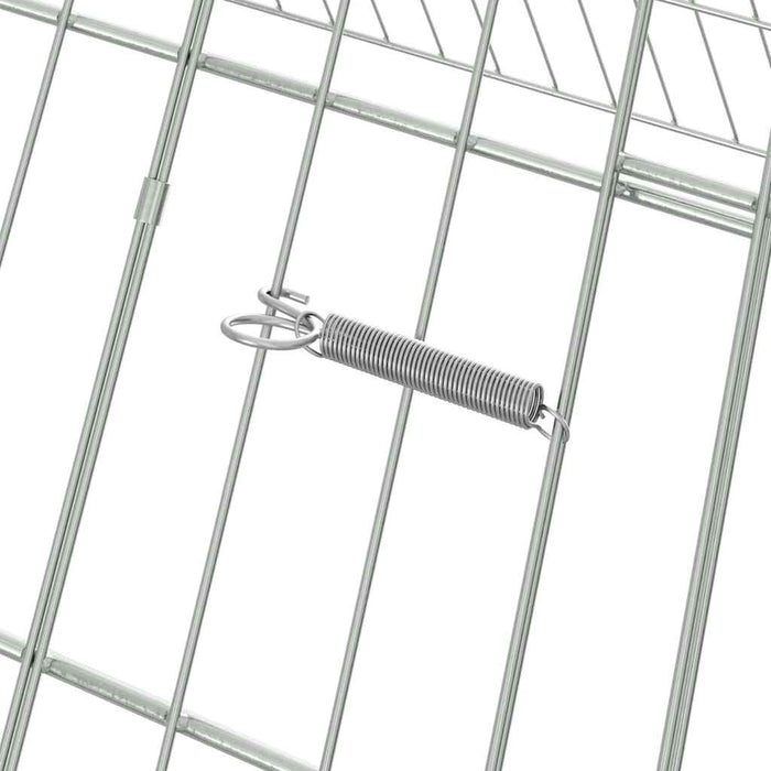 Cușcă pentru pui Argintiu 430 x 100 x 85 cm Oțel Galvanizat - WALTI WALTI