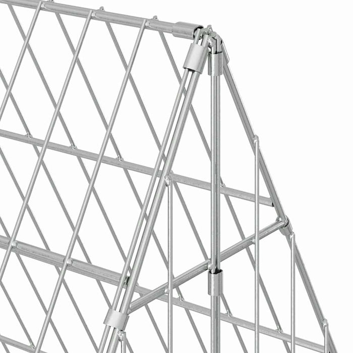 Cușcă pentru pui Argintiu 430 x 100 x 85 cm Oțel Galvanizat - WALTI WALTI