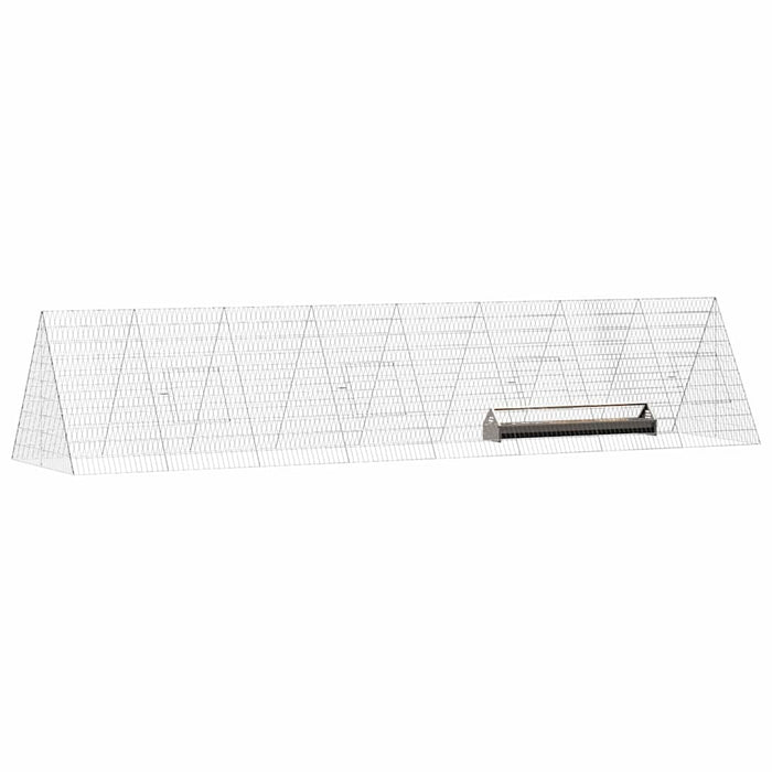 Cușcă pentru pui Argintiu 430 x 100 x 85 cm Oțel Galvanizat - WALTI WALTI