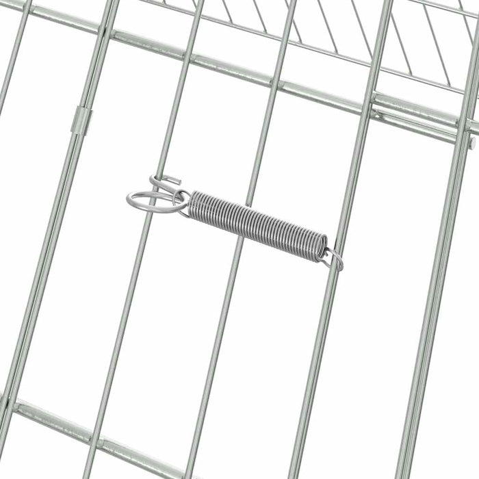 Cușcă pentru pui Argintiu 650 x 100 x 85 cm Oțel Galvanizat - WALTI WALTI